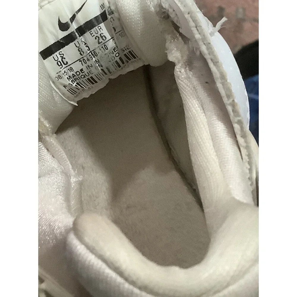 Nike Air Huarache Run TD Triple White Running Toddler 704950-110 - Size 9C